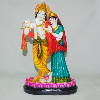 "Marble Finish Radha Krishna - Code 1057-001 - Click here to View more details about this Product